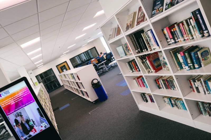 Library area in SRC learning resource centre