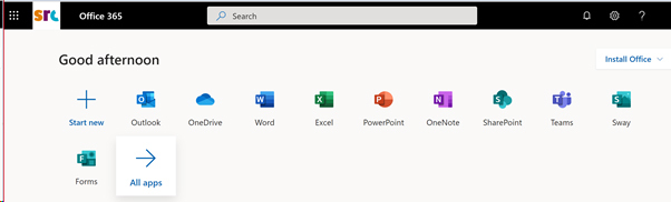 Office 365 screenshot