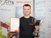 Skill Build 2023 Niall Rice 1st place Bricklaying