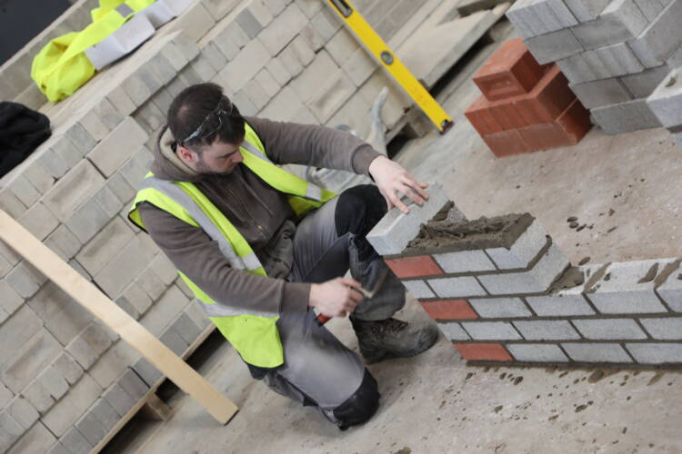 1 Bricklaying in action