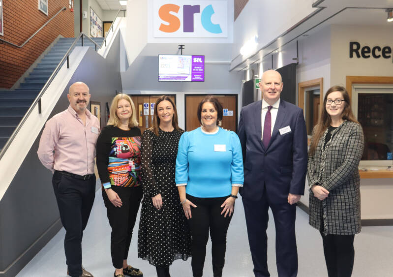 Raymond Sloan (Director Client Services, SRC); Lisa Cartmill (Marketing & Communications Manager, Re-Gen Waste Ltd); Tracy Rice (Head of Business Engagement, SRC); Edwina Flynn (Vice-President, Newry Chamber of Commerce & Trade); Brian Doran (Principal & CEO, SRC); Jessica Gray (Marketing, Newry Chamber of Commerce & Trade).