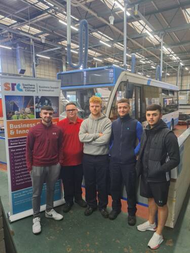 Group of SRC apprenticeship students at Translink