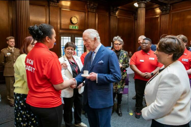 RCN Nursing Cadet With His Majesty