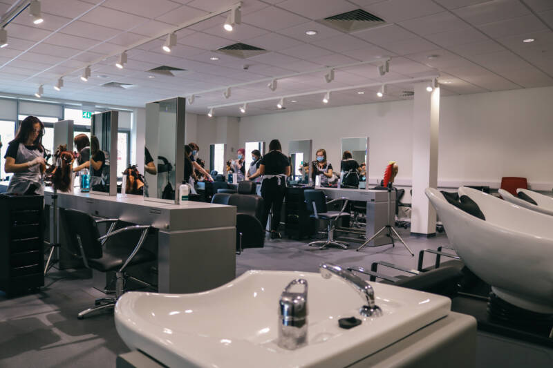 Modern hairdressing salon within SRC campus