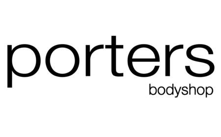 Portersbodyshop logo white background